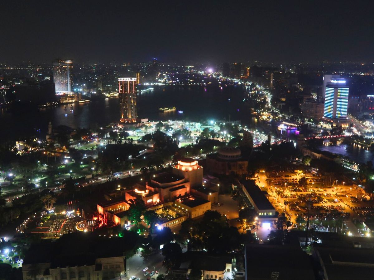 night view from Cairo Tower