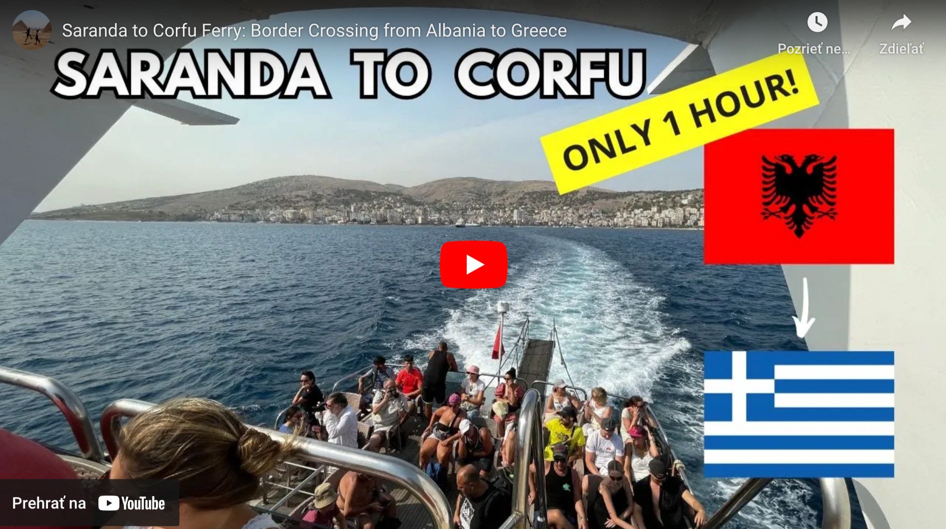 Saranda to Corfu ferry