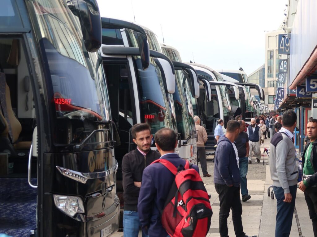 Traveling by bus in Turkey