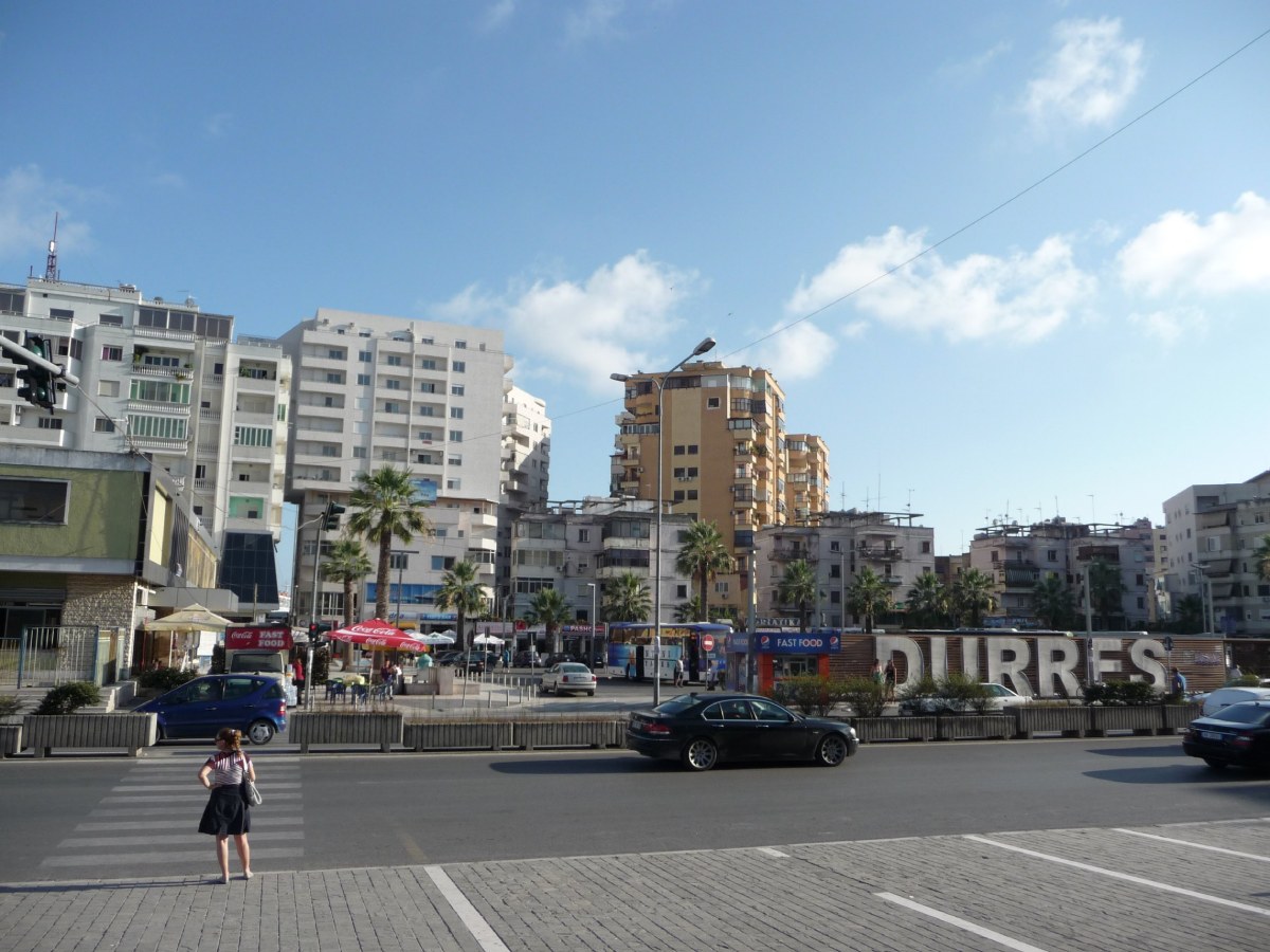 city center of Durres city in Albania