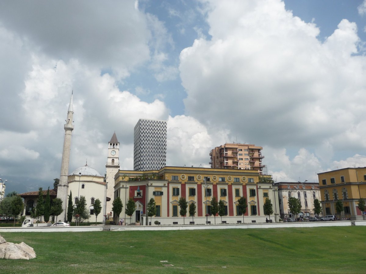 Ethem bey mosque and Clock Tower in Tirana