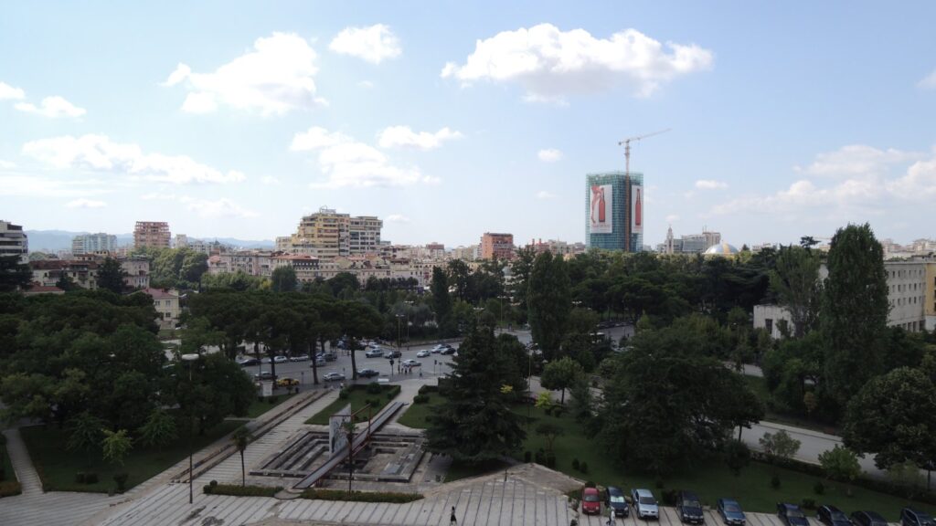 View from Pyramid of Tirana on 10 days albania itinerary