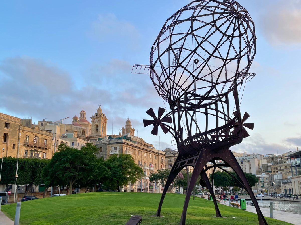 Matthew Pandolfino Kinetic Sculpture in Bormla Waterfront