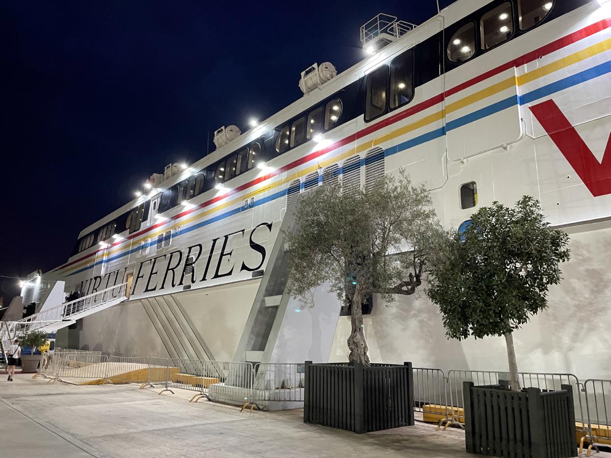 Virtu Ferries ferry in Valletta port