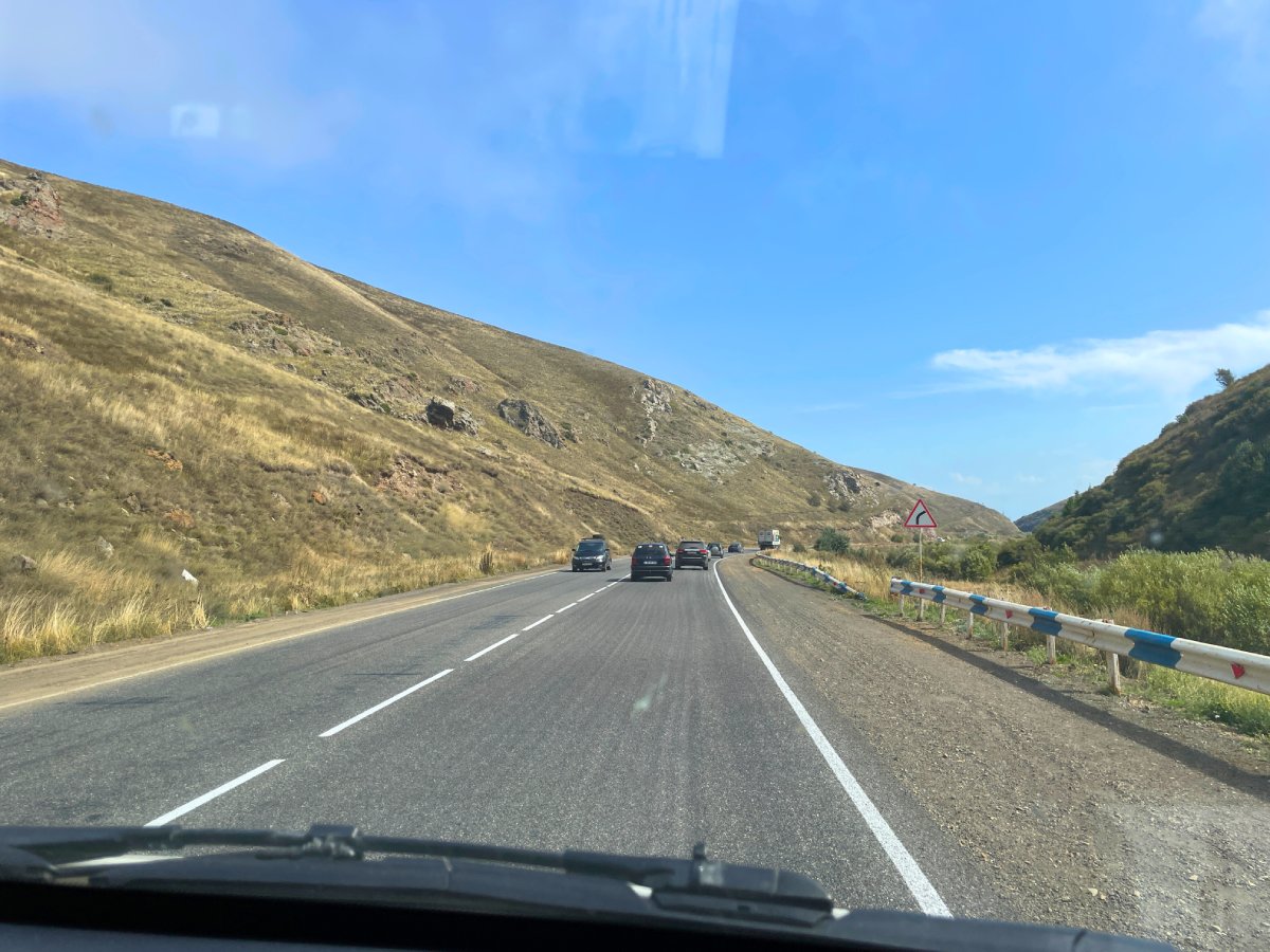 view from bus Tbilisi to Yerevan