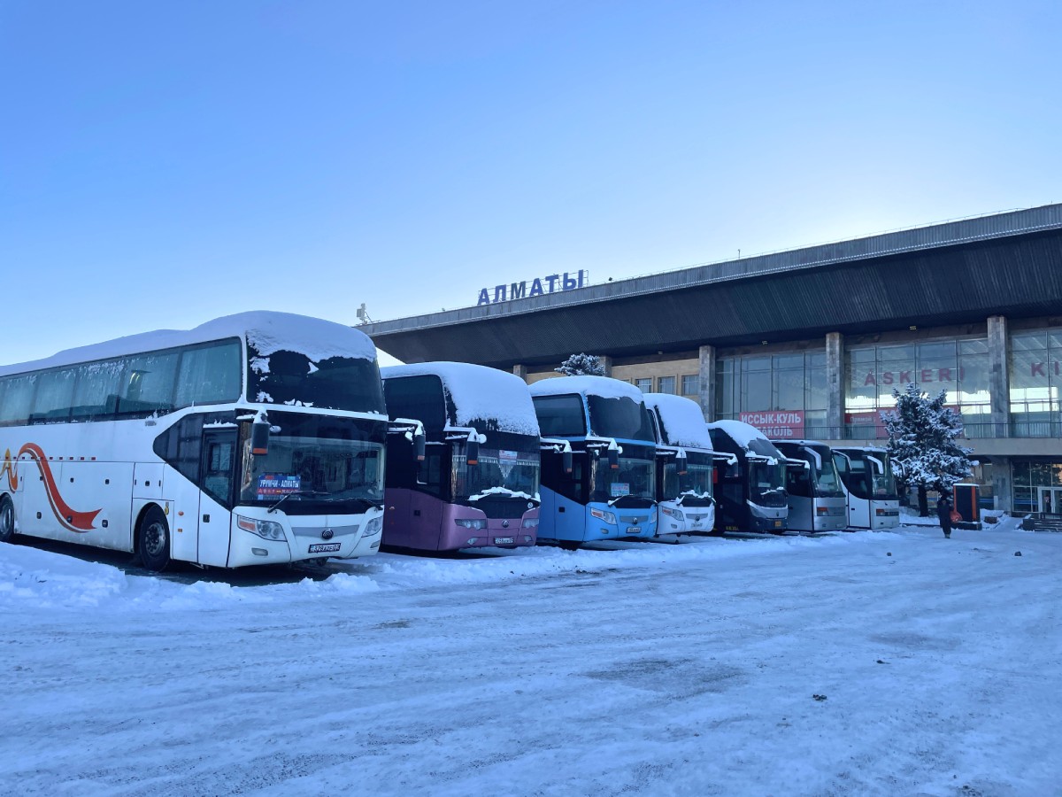 sairan "sayran" bus station in Almaty, Kazakhstan