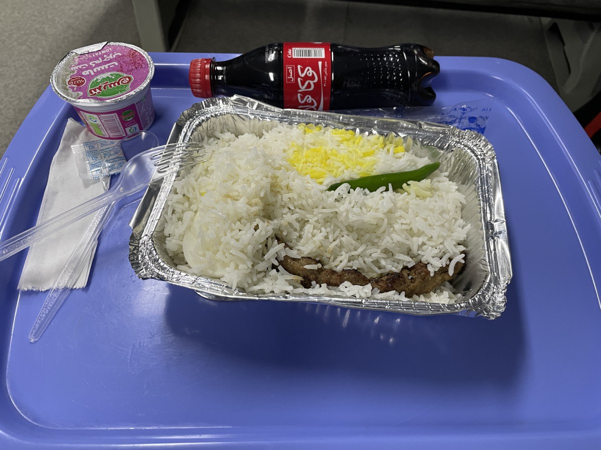 meal on the ferry from iran to dubai